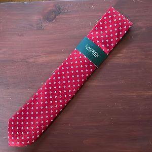Ralph Lauren New Tie Red and white mini squares